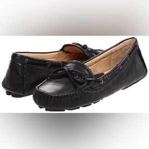 Frye Black Leather Moccasin Driving Loafers